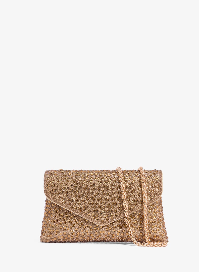 خزانة مخلب ذهبي مزخرف بالخرز الراين - Image 1